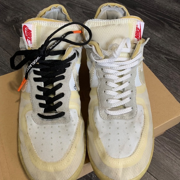 (US 9.5) Off White - Air Jordan 1, Air Force 1. AJ1 Gold Toes. Vans - Picture 11 of 13